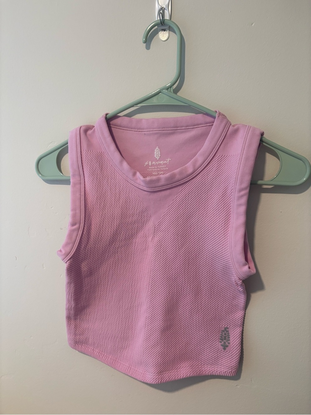 FP Movement by Free People Light Pink Ribbed Tank Top